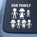 STICK FAMILY - Figures - Vinyl Car Decal Sticker #1648 | Vinyl Color: White