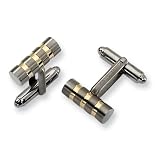 Titanium Gold Accent Cuff Links - JewelryWeb