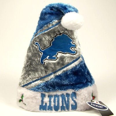 Buy DETROIT LIONS OFFICIAL LOGO CHRISTMAS SANTA HAT by Forever Collectibles