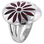 Size 7 Pink Mother Flower Gift Sterling Silver Jewelry Ring Fashion Pearl Bracelet