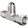 Brennan 6602-06-06-06-SS, Stainless Steel JIC Tube Fitting, 06MJ-06FJS-06MJ Tee, 3/8" Tube OD