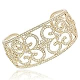 ParisJewelry 2 Carat Diamond 18k Gold Swirl Cuff Bangle Bracelet ParisJewelry 2 Carat Diamond 18k Gold Swirl Cuff Bangle Bracelet