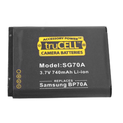 Samsung BP70A Equivalent truCELL Li-Ion Battery For Samsung PL120 / ST65 / ST700 & More Digital Cameras