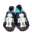 Inch Blue Little Robot Navy soft shoes, Soft shoes, Babies