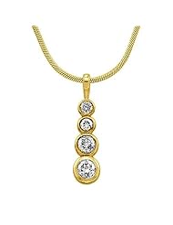18K Yellow Gold Diamond Pendant - 0.54 Ct. -- LIFETIME WARRANTY