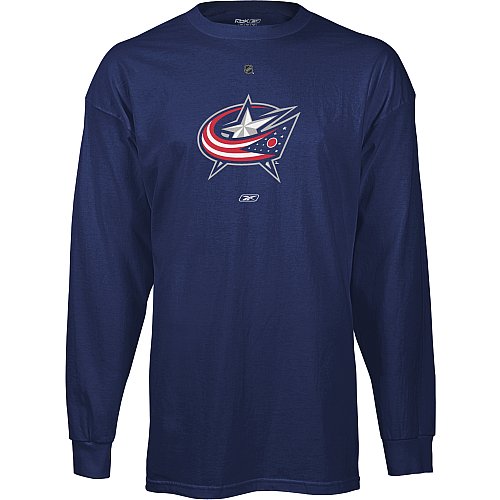 Reebok Columbus Blue Jackets Primary Logo Long Sleeve T-shirt - Columbus Blue Jackets Medium