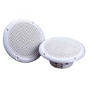 White High Quality 80W Moisture Resistant Speakers For Use In Shower Rooms, Bathrooms etc. Sold In Pairs