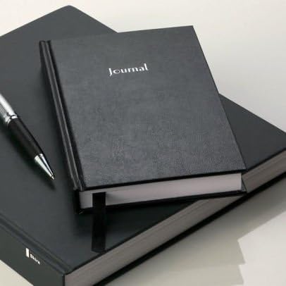 Casebound Black Lined Journal 5"x 8"/ Writing Notebook, 224 pages