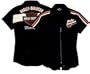 Harley-Davidson� Women's Short-sleeve Prestige Stretch Woven Shirt. Zip front, embroidered graphics. Black or Orange. 99089-09VW; 99090-09VW