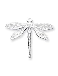 Sterling Silver Satin Finish Diamond Cut Dragon Fly Pin