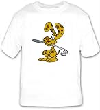 T-shirt with club, holding, golf, sport, mouse