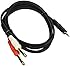Pyle-Pro PCBL43FT6 12 Gauge, 6 feet, 3.5mm Male Stereo to Dual 1/4-Inch Male Mono Y-Cable Adapter
