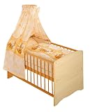 Julius Z&ouml;llner 5470015819 - Komplett-Bett Isy natur mit Bettset Kuschelb&auml;r apricot
