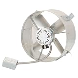 Ventamatic CX2500 Power Attic Gable Mount Ventilator with Galvanized Steel Construction and 14-Inch Blade