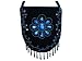Velvet beaded handmade navy blue Floral purse Bag handbag