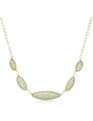 Dana Kellin Elegant Graduated Crystal Oval Mosaic Adjustable Necklace