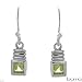 BOMA Pleasant Earrings With Genuine Peridots Well Made in 925 Sterling silver Length 21mm - Certificate Available.