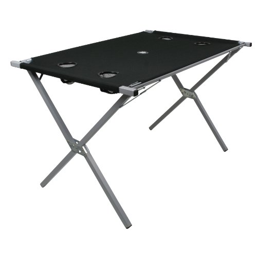 10T polyTAB Double Table camping Noir 110 x 70 x 70 cm