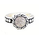 Ring - R86 - Stretch - Ring Size 7 - Will Stretch Even Bigger ~ Silver Tone Metal with Clear Crystals