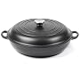 Le Creuset Cast Iron Shallow Casserole, Satin Black, 30 cm