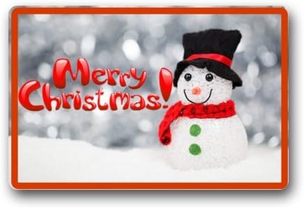 New Arrival Chirtsmas Doormats - Cute and Lovely Snowman X-mas Decorations Welcome 2016 Custom Personalized Durable Machine-washable Indoor/outdoor Door Mat 23.6"(L) x 15.7"(W) Inch
