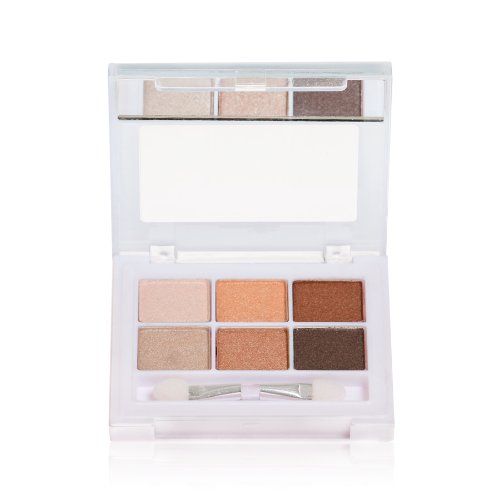 e.l.f. 6 Piece Well Compact Eye Makeup Palette, Natural, 0.17 Ounce