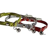 Vedante Super Reflective Break-Away Cat Collar with Bonus Glow in the Dark Tag (Silver)