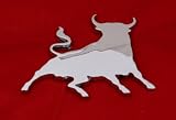Fighting Bull Chrome Badge Emblem New