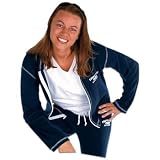 Ocean Hooded Zip Front Jacket Navy L