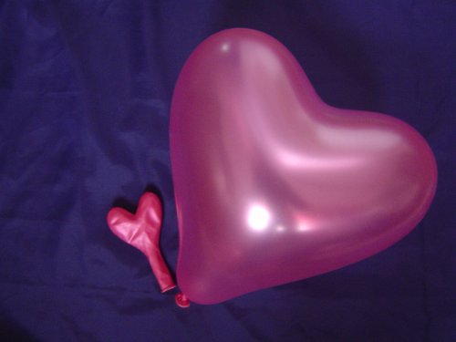 100 grosse Herz Luftballons Herzluftballons metallic rosa 12