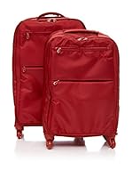 John Travel Set 2 Trolleys Lexo (Rojo)