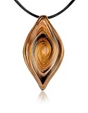 Akuamarina Collier a pendentif feuille en verre de Murano Orange