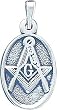 Sterling Silver Antiqued Masonic Pendant