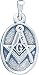 Sterling Silver Antiqued Masonic Pendant