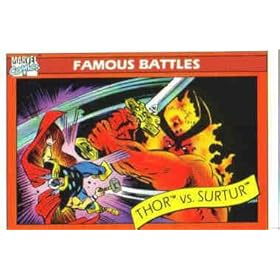  1990 Impel Marvel Comics Famous Battles - Thor vs Surtur #91 Trading Card
