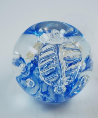 Murano Design Gold Floating in Ocean Within An Apple Paperweight PW-624