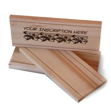 Western Red Cedar Outdoor Plaque - Garden Plaque - Address Plaque