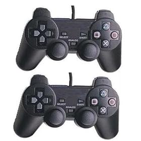 Twin DualShock Analogue Controller for Sony PS2
