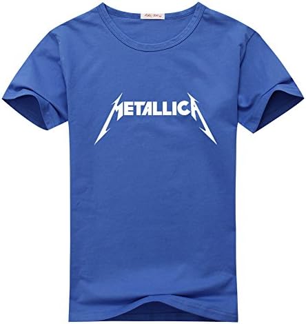 Metallica For Men's Printed Short Sleeve Tee Tshirt X-Large Blue