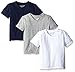 Burt's Bees Boys Set Of 3 Organic Short Sleeve Reverse Seam V-Neck Tees