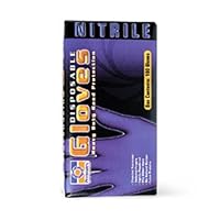 Permatex 09194 Nitrile Disposable Gloves, One Size Fits All, 50-Count Box