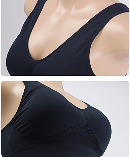 Sports Bra and Panty Set - Racerback Padded Bra and Underwear Panty for Women D.Navy S