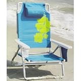 IMAGE OF Nautica Light Weight 5 Position Aluminum Beach Chair with Neck Pillow