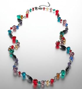 Multi-Faceted Bead Long Necklace