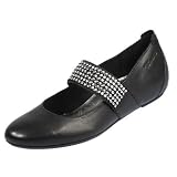 Tamaris 24205-26 Damen Ballerinas Glattleder, Schwarz, Größe 39