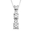 14K White Gold 1/2 ct. Diamond Pendant with Chain (Higher Quality)
