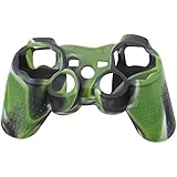 Leegoal High Quality Premium Super Grip Glow Black green White Silicon Protective Skin Case Cover for Sony Playstation PS3 Remote Controller
