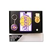 LA Laker Spinning Keychain,Luggage ID Tag and a Brass Money Clip