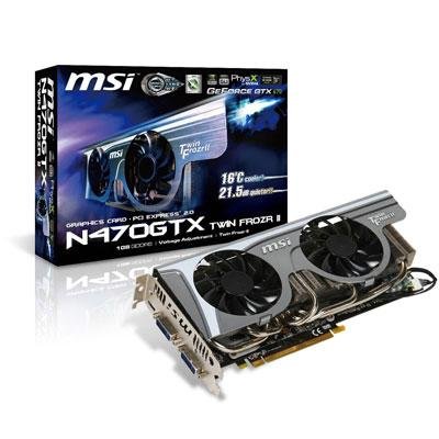MSI Military Class 1280 MB GDDR5 NVIDIA GF100 Graphics Card N470GTX Twin Frozr II
