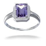 8x6MM 1.20CT Purple Amethyst Ring In Sterling Silver (Available in Sizes 5-9)